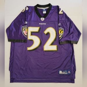 Baltimore Ravens Ray Lewis #52 Reebok NFL On Field Jersey Mens Sz 2XL